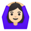 woman gesturing OK Emoji on Android, Google