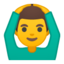 man gesturing OK Emoji on Android, Google