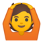 person gesturing OK Emoji on Android, Google