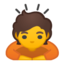 woman raising hand Emoji on Android, Google
