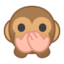 speak-no-evil monkey Emoji on Android, Google