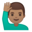 man raising hand Emoji on Android, Google