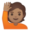 person raising hand Emoji on Android, Google