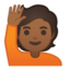 person raising hand Emoji on Android, Google