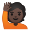 person raising hand Emoji on Android, Google