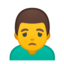 Emoji de hombre frunciendo el ceño en Android, Google