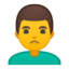 Emoji de hombre pucheros en Android, Google