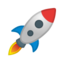 rocket Emoji on Android, Google