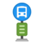 bus Emoji on Android, Google