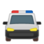 Emoji de coche de policía que se aproxima en Android, Google