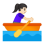 woman rowing boat Emoji on Android, Google