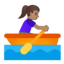 woman rowing boat Emoji on Android, Google