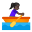 woman rowing boat Emoji on Android, Google