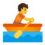 Emoji de barco de remo persona en Android, Google