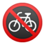 Emoji de prohibido bicicletas en Android, Google