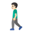 man walking Emoji on Android, Google