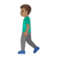 man walking Emoji on Android, Google