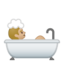 person taking bath Emoji on Android, Google