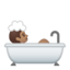 person taking bath Emoji on Android, Google