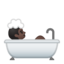 person taking bath Emoji on Android, Google