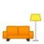 couch and lamp Emoji on Android, Google