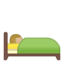 Emoji de persona en la cama en Android, Google