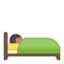 Emoji de persona en la cama en Android, Google