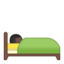 Emoji de persona en la cama en Android, Google
