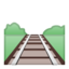 railway track Emoji on Android, Google