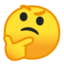 thinking face Emoji on Android, Google