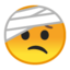 face with head-bandage Emoji on Android, Google