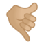 Emoji de mano de llámame en Android, Google