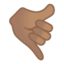 Emoji de mano de llámame en Android, Google
