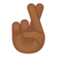 crossed fingers Emoji on Android, Google