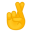 crossed fingers Emoji on Android, Google