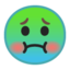 nauseated face Emoji on Android, Google