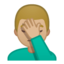 man facepalming Emoji on Android, Google
