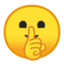 face with hand over mouth Emoji on Android, Google