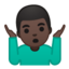 man shrugging Emoji on Android, Google