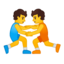 people wrestling Emoji on Android, Google