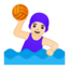 woman playing water polo Emoji on Android, Google