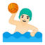 man playing water polo Emoji on Android, Google