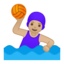 woman playing water polo Emoji on Android, Google