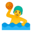 Emoji de hombre jugando waterpolo en Android, Google