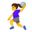 woman playing handball Emoji on Android, Google