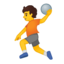 person playing handball Emoji on Android, Google