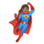 woman superhero Emoji on Android, Google