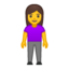 woman standing Emoji on Android, Google