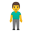 man standing Emoji on Android, Google