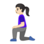 woman kneeling Emoji on Android, Google